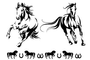 Трафарет лошади