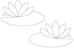 Трафарет кувшинки