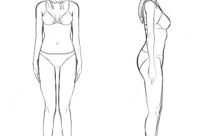 Женское тело эскиз