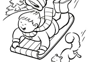 Рисунок горки зимой