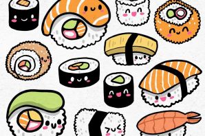Суши раскраска