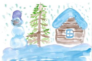 Рисунки зимы легкие