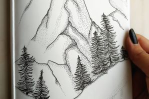 Легкие рисунки гор