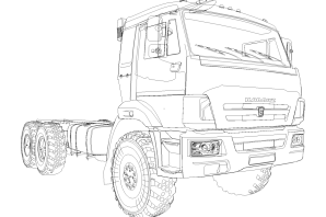Камаз рисунок легкий