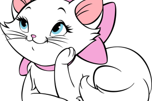 Белый кот раскраска