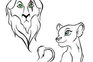 Эскиз король лев