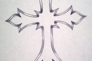Крест эскиз простой