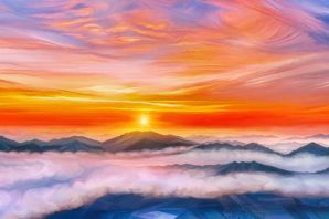 Рисунок рассвет