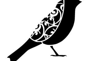 Трафарет скворца