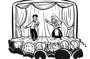 Театр рисунок легкий