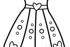 Платье раскраска