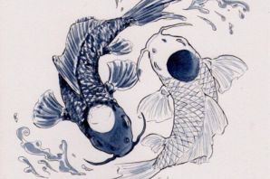 Карп кои эскиз