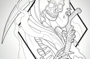 Смерть с косой эскиз