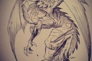 Дракон графика эскиз