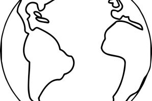 Глобус трафарет