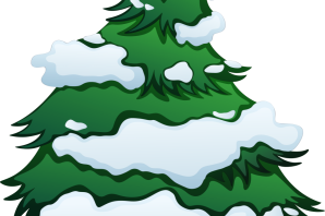 Елка зимой рисунок