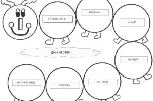 Дни недели раскраска