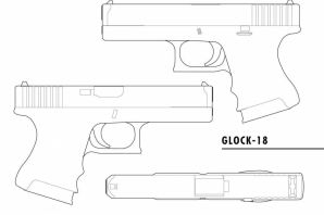 Глок трафарет