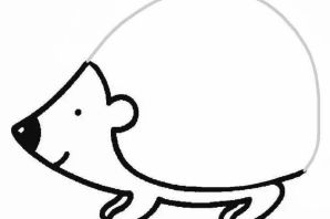 Силуэт ежика без иголок