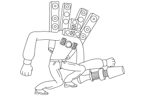 Спикер мен раскраска