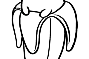 Кот банан раскраска