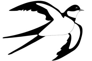 Трафарет ласточки