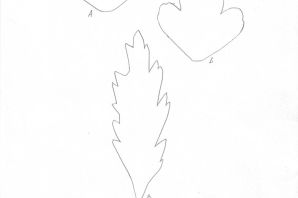 Лист мака шаблон