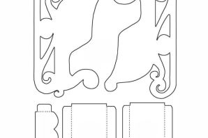 Шаблон сани из картона