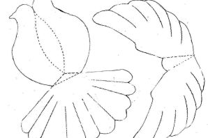 Шаблон объемного голубя