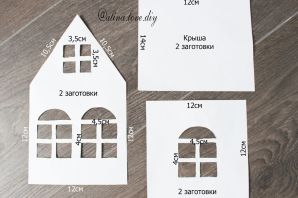 Шаблон новогоднего домика