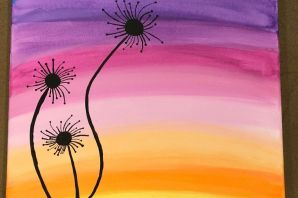 Легкий рисунок гуашью