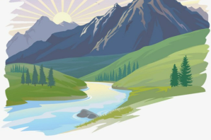 Алтайские горы рисунок