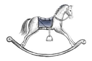 Лошадь качалка рисунок