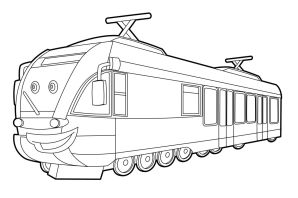 Раскраска поезд ржд