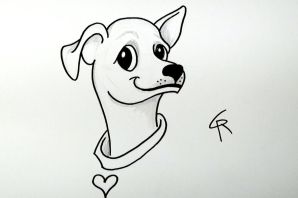 Рисунки карандашом легкие собаки
