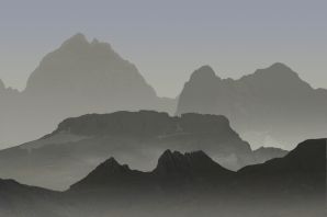 Воздушная перспектива горы рисунок