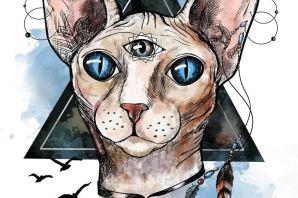 Сфинкс кошка рисунок