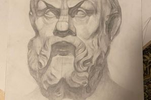 Сократ гипсовая голова рисунок