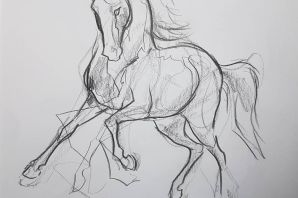 Легкий рисунок лошади