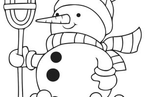 Снеговик эскиз рисунка