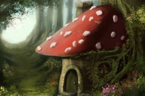 Дом гриб рисунок