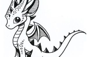 Рисунки драконов легкие