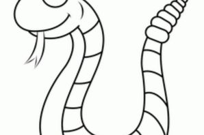 Змея раскраска для детей