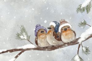 Красивые рисунки на тему зима