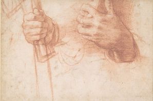 Микеланджело рисунок руки