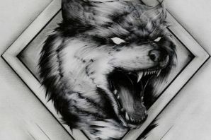 Волк эскиз реализм