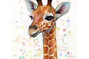 Рисунок жираф милый