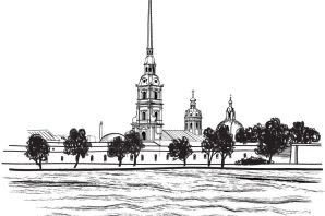 Петропавловский собор рисунок