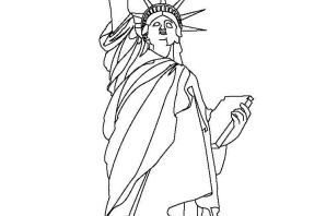 Детский рисунок статуя свободы