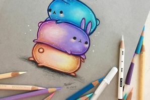 Красивые и легкие рисунки цветными карандашами